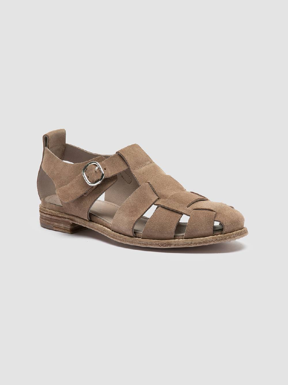 Officine Creative LEXIKON 536 Sandali in Pelle scamosciata Tortora Offerta