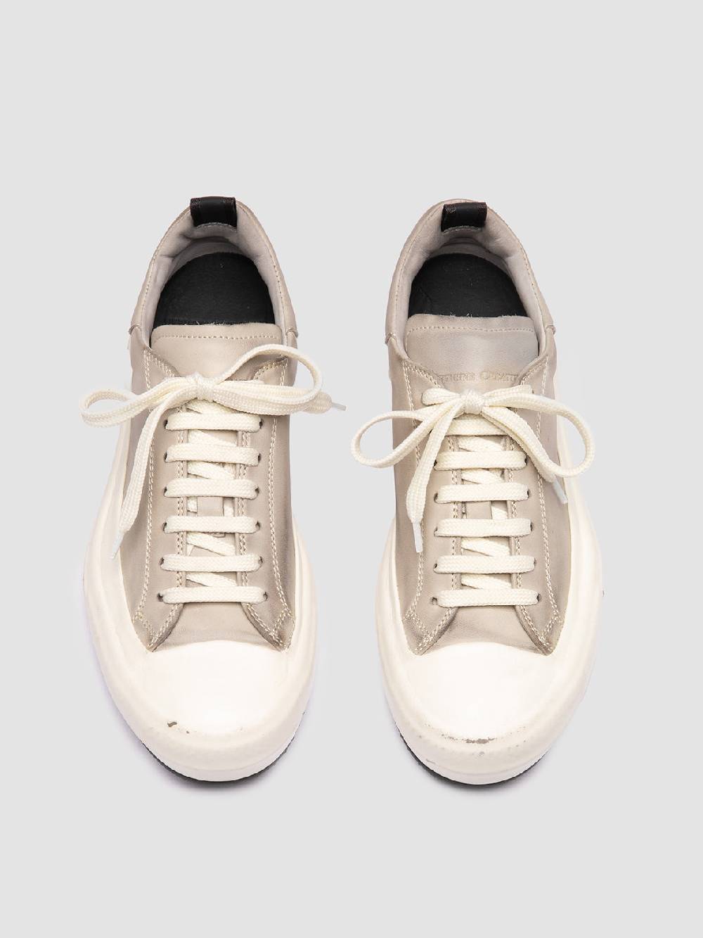 Officine Creative MES DD 101 Sneaker Basse in Pelle Grigia Offerte