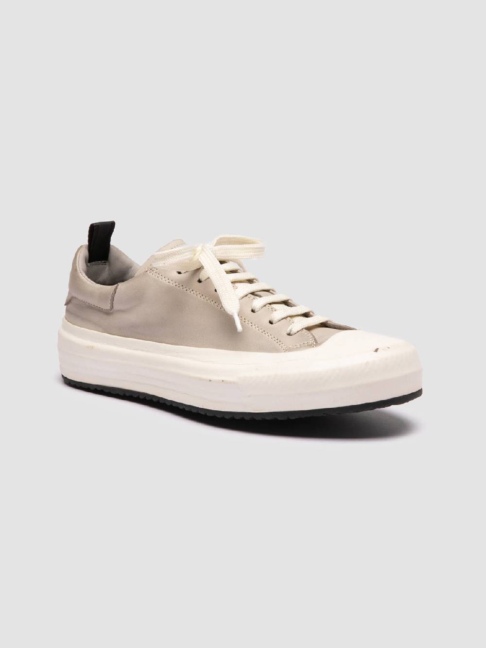 Officine Creative MES DD 101 Sneaker Basse in Pelle Grigia Offerte