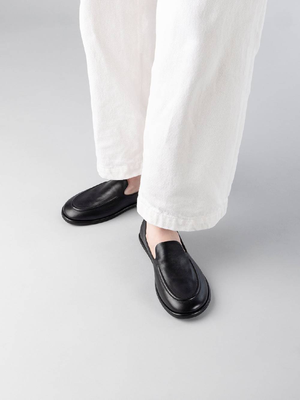 Officine Creative MIENNE 101 Mocassini in Pelle Nera Vendita Calda