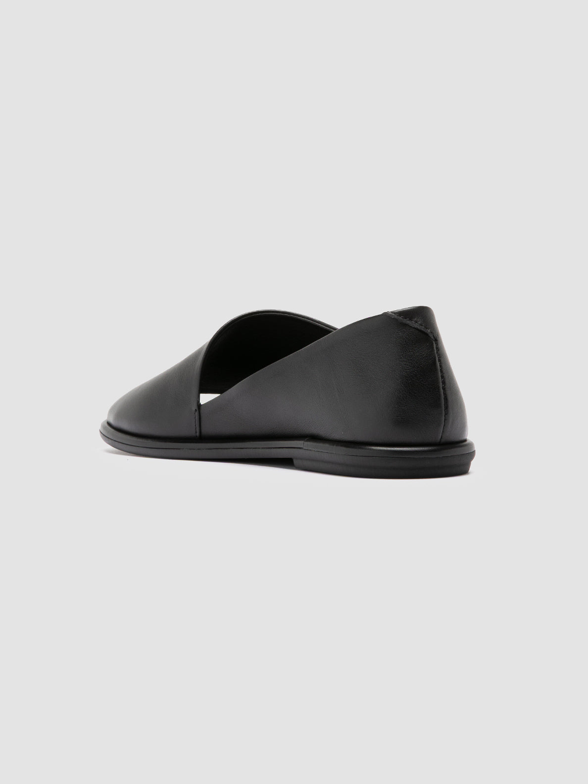 Officine Creative MIENNE 102 Scarpe Peep Toe in Pelle Nera Saldi Di Fabbrica