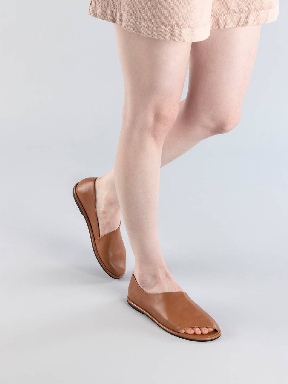 Officine Creative MIENNE 102 Scarpe Peep Toe in Pelle Nera Saldi Di Fabbrica