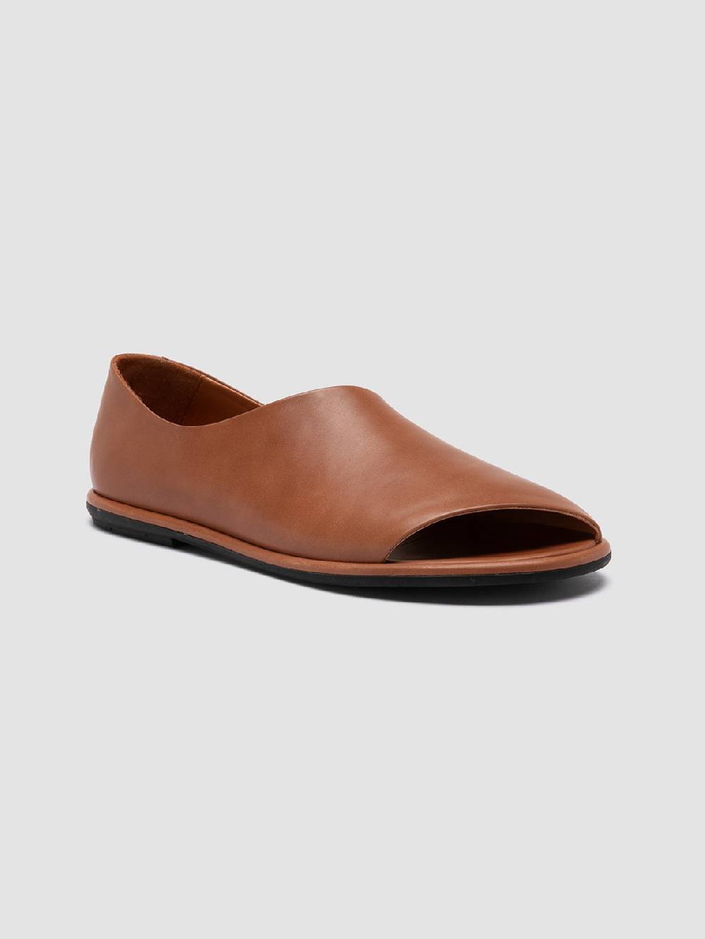 Officine Creative MIENNE 102 Scarpe Peep Toe in Pelle Marrone I Più Venduti