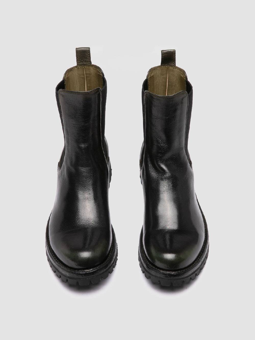 Officine Creative LORAINE 004 Stivaletti Chelsea in Pelle Nera Nuova
