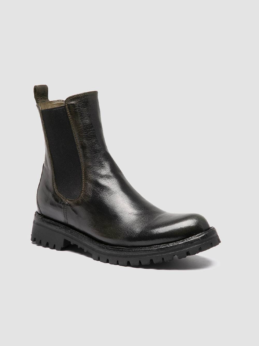 Officine Creative LORAINE 004 Stivaletti Chelsea in Pelle Nera Nuova