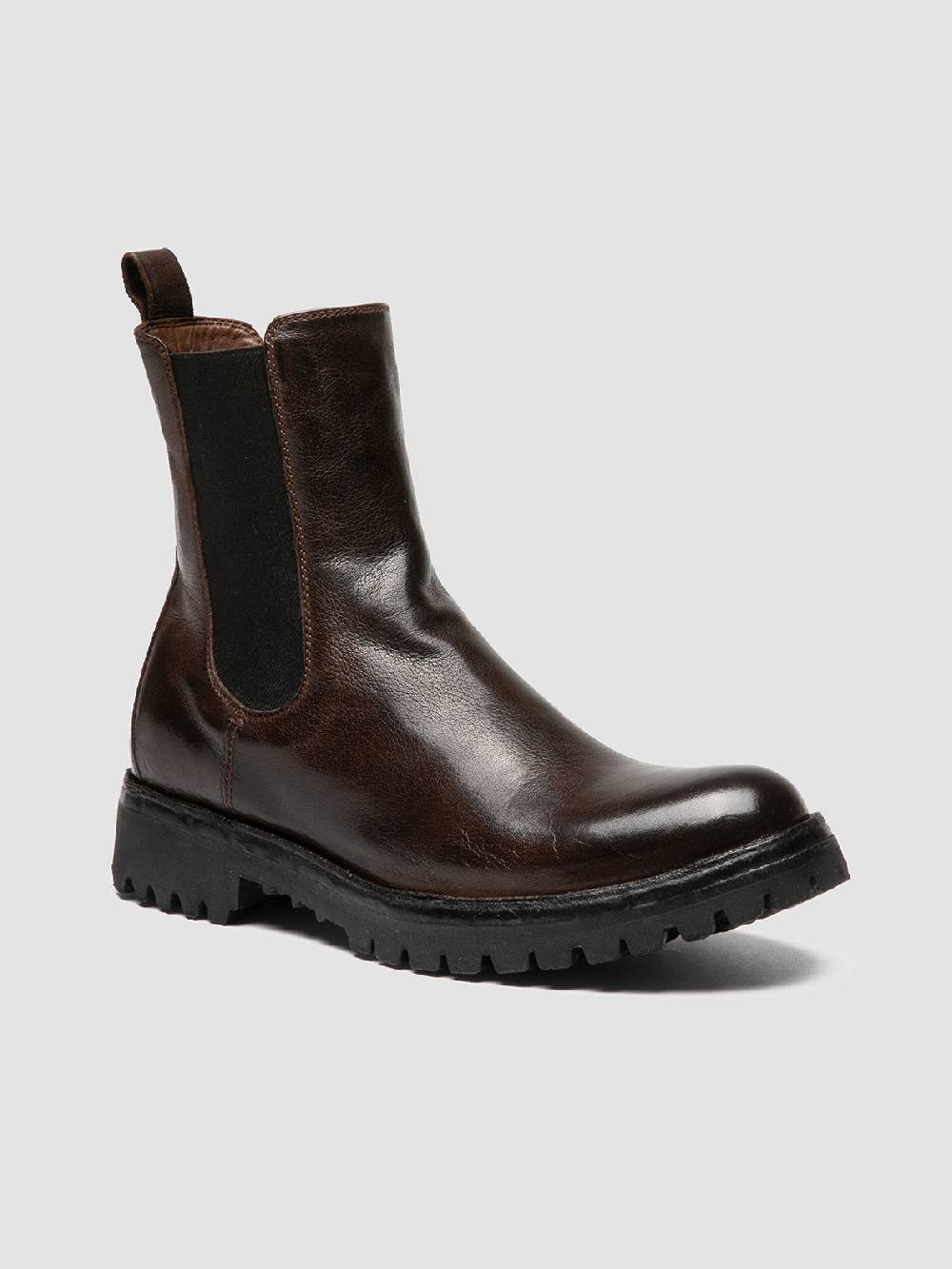 Officine Creative LORAINE 004 Stivaletti Chelsea in Pelle Marrone Moda