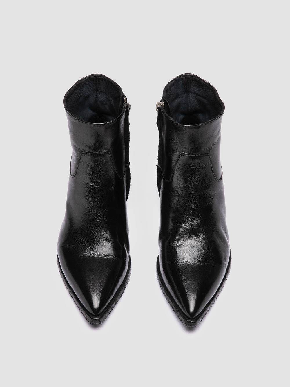 Officine Creative NOELIE DD 102 Stivali con Zip in Pelle Nera Italia