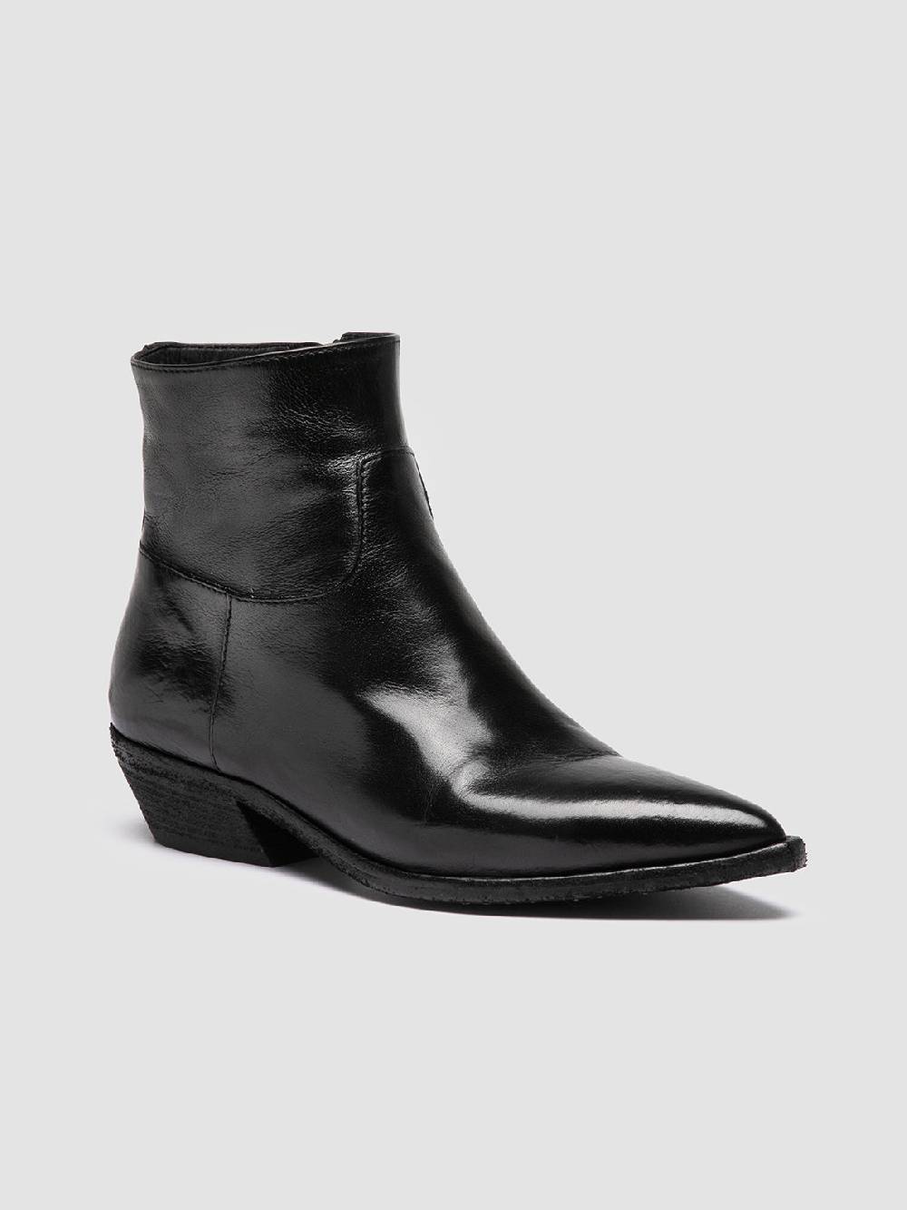 Officine Creative NOELIE DD 102 Stivali con Zip in Pelle Nera Italia