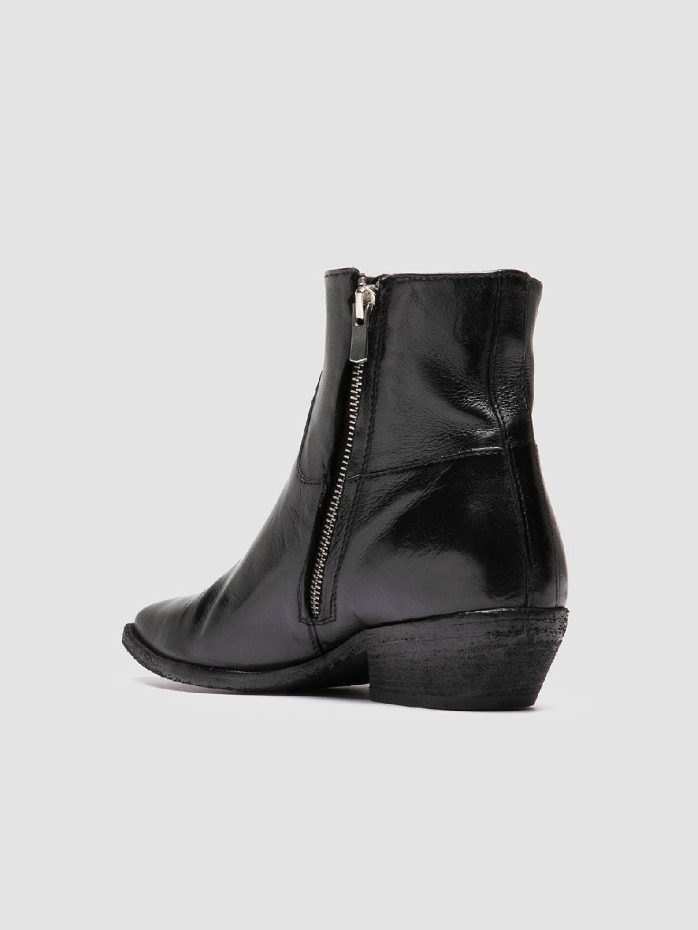 Officine Creative NOELIE DD 102 Stivali con Zip in Pelle Nera Italia