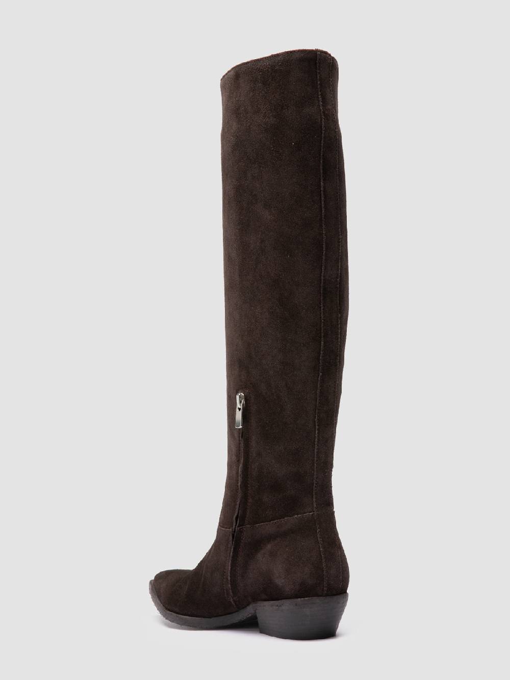 Officine Creative NOELIE DD 104 Stivali Pull-On in Pelle Scamosciata Marrone In Linea