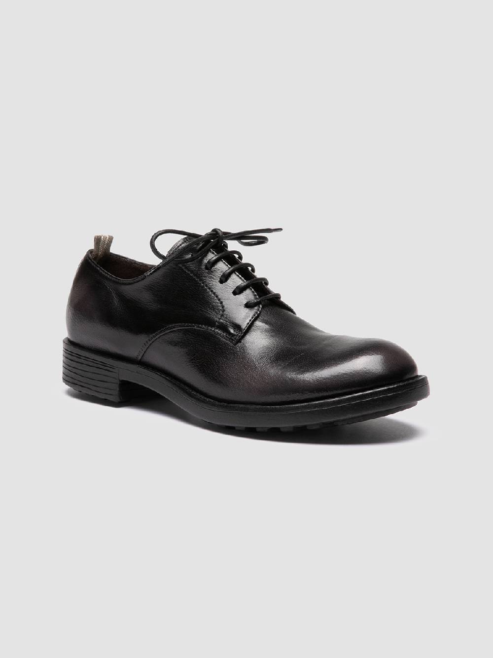 Officine Creative SERGEANT 101 Derby in Pelle Nera Nuovo