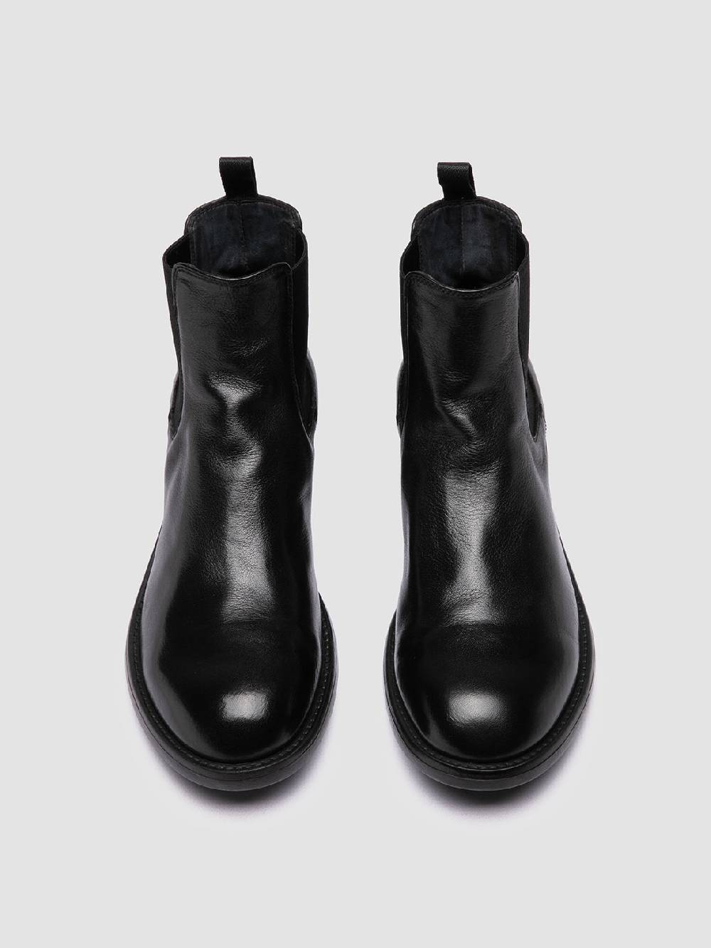 Officine Creative SERGEANT 102 Stivaletti Chelsea in Pelle Nera Vendita