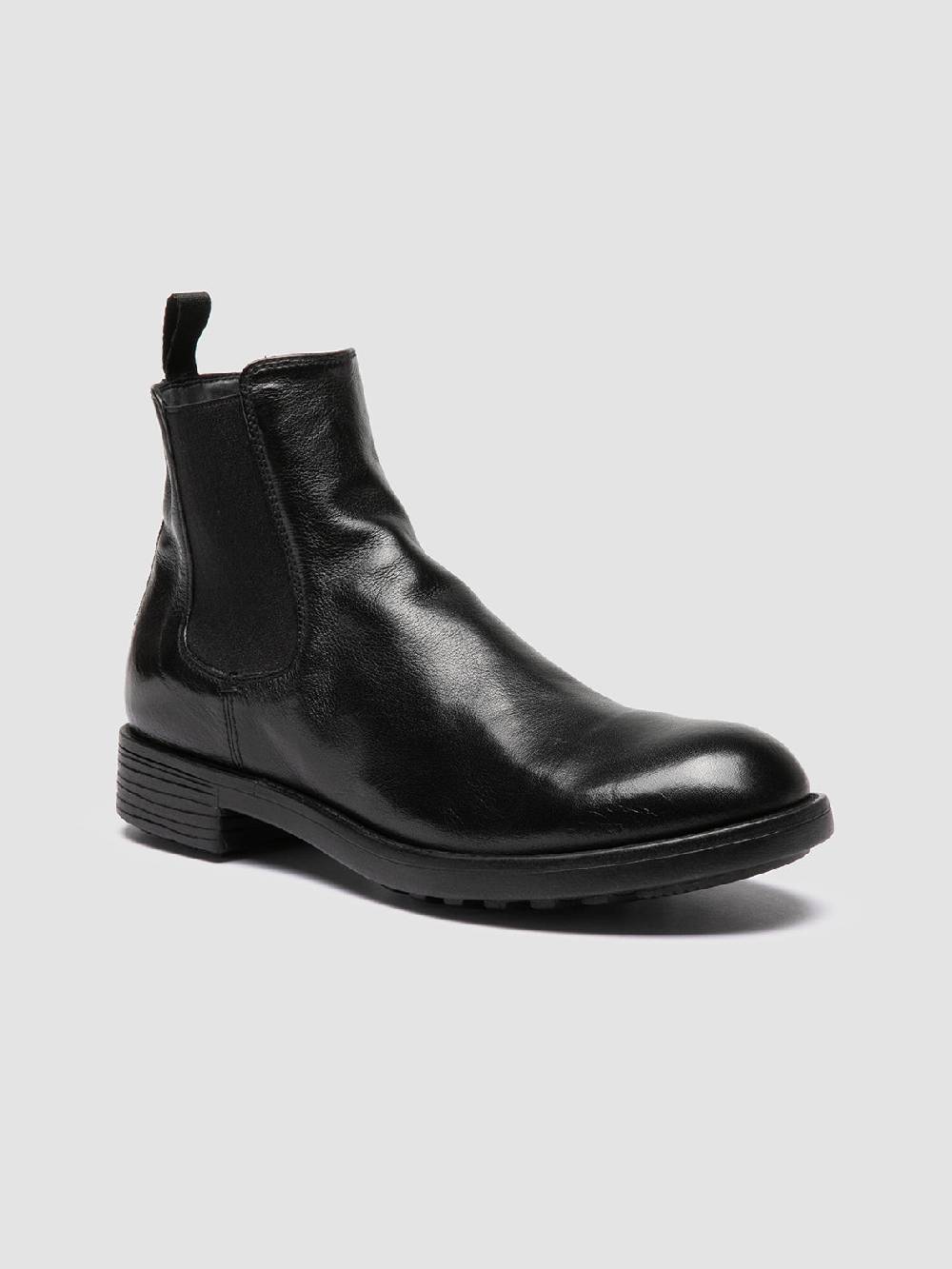 Officine Creative SERGEANT 102 Stivaletti Chelsea in Pelle Nera Vendita