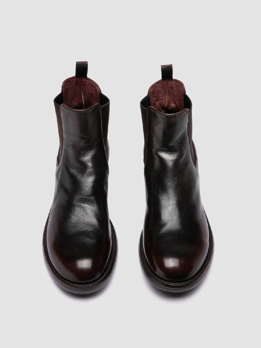 Officine Creative SERGEANT 102 Stivaletti Chelsea in Pelle Marrone Promozione