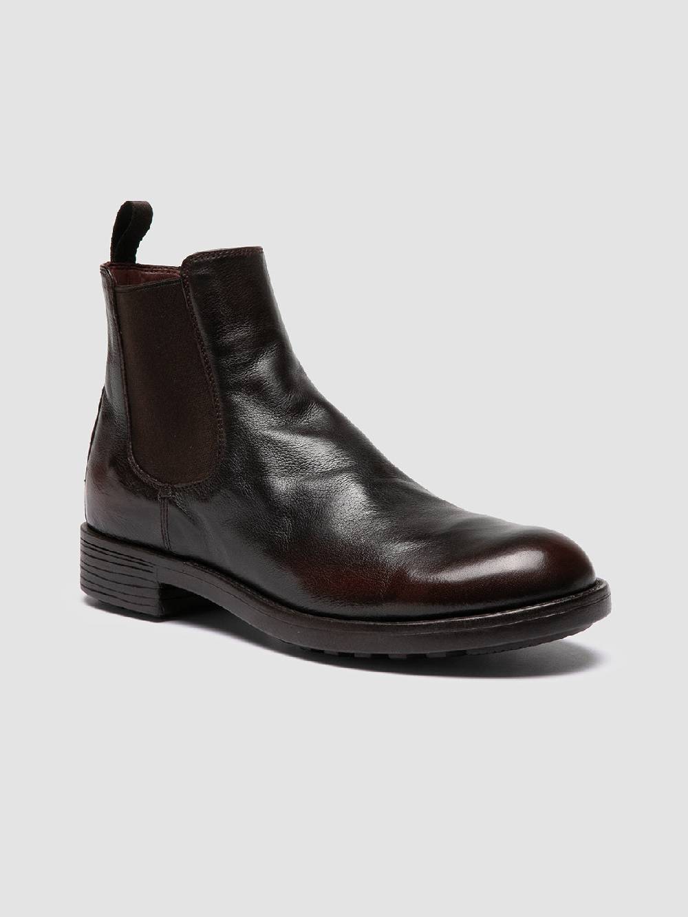Officine Creative SERGEANT 102 Stivaletti Chelsea in Pelle Marrone Promozione