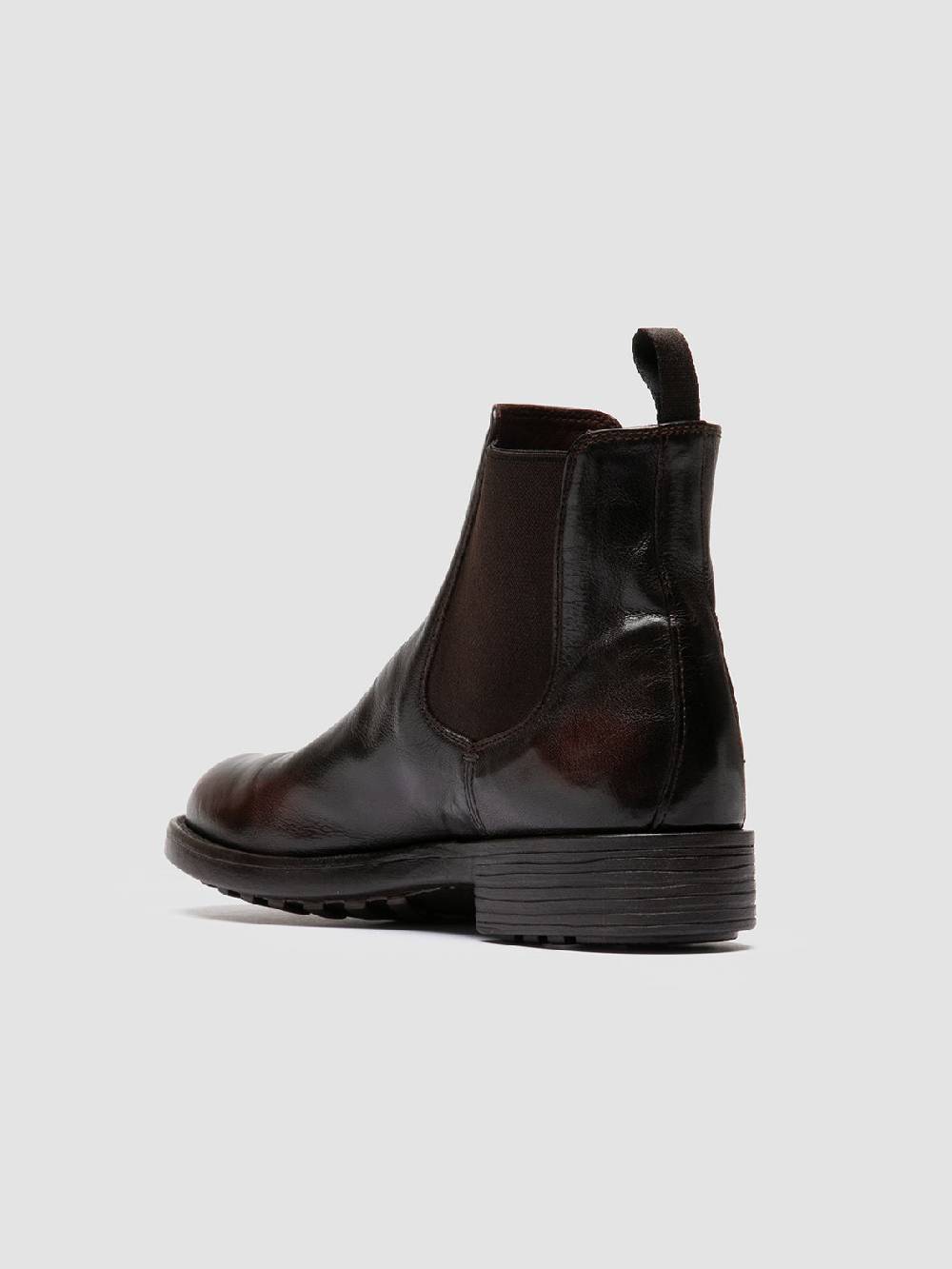 Officine Creative SERGEANT 102 Stivaletti Chelsea in Pelle Marrone Promozione