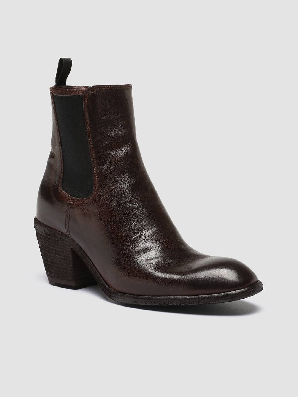 Officine Creative SYDNE 001 Stivali Chelsea in Pelle Marrone Pezzi Unici