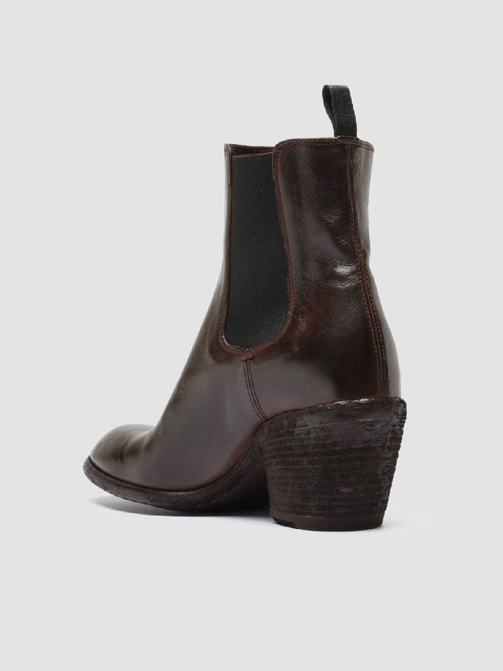 Officine Creative SYDNE 001 Stivali Chelsea in Pelle Marrone Pezzi Unici