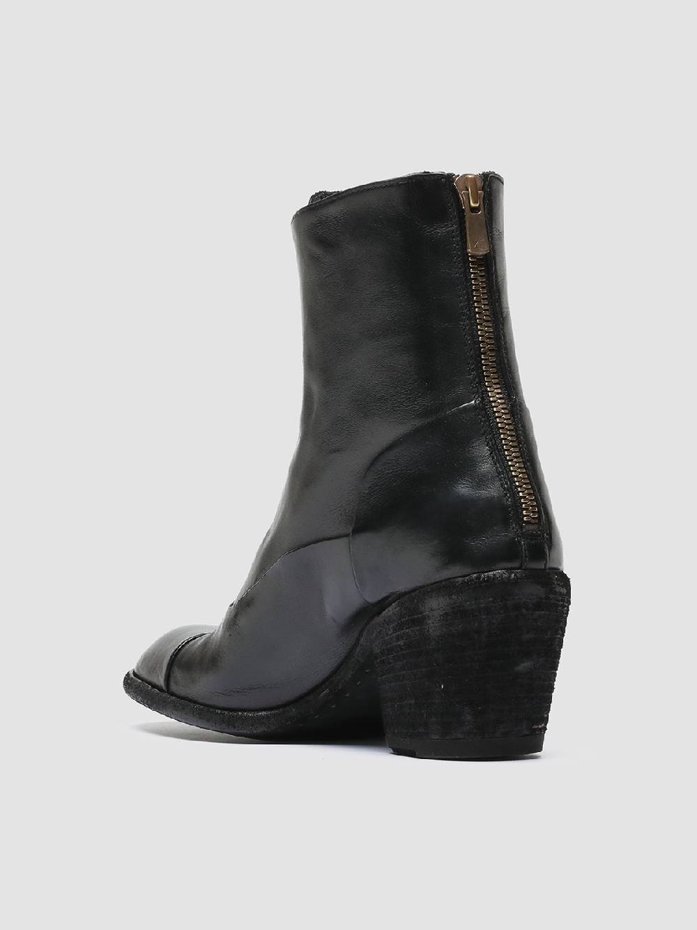 Officine Creative SYDNE 005 Stivali Zip in Pelle Nera Soddisfazione Garantita
