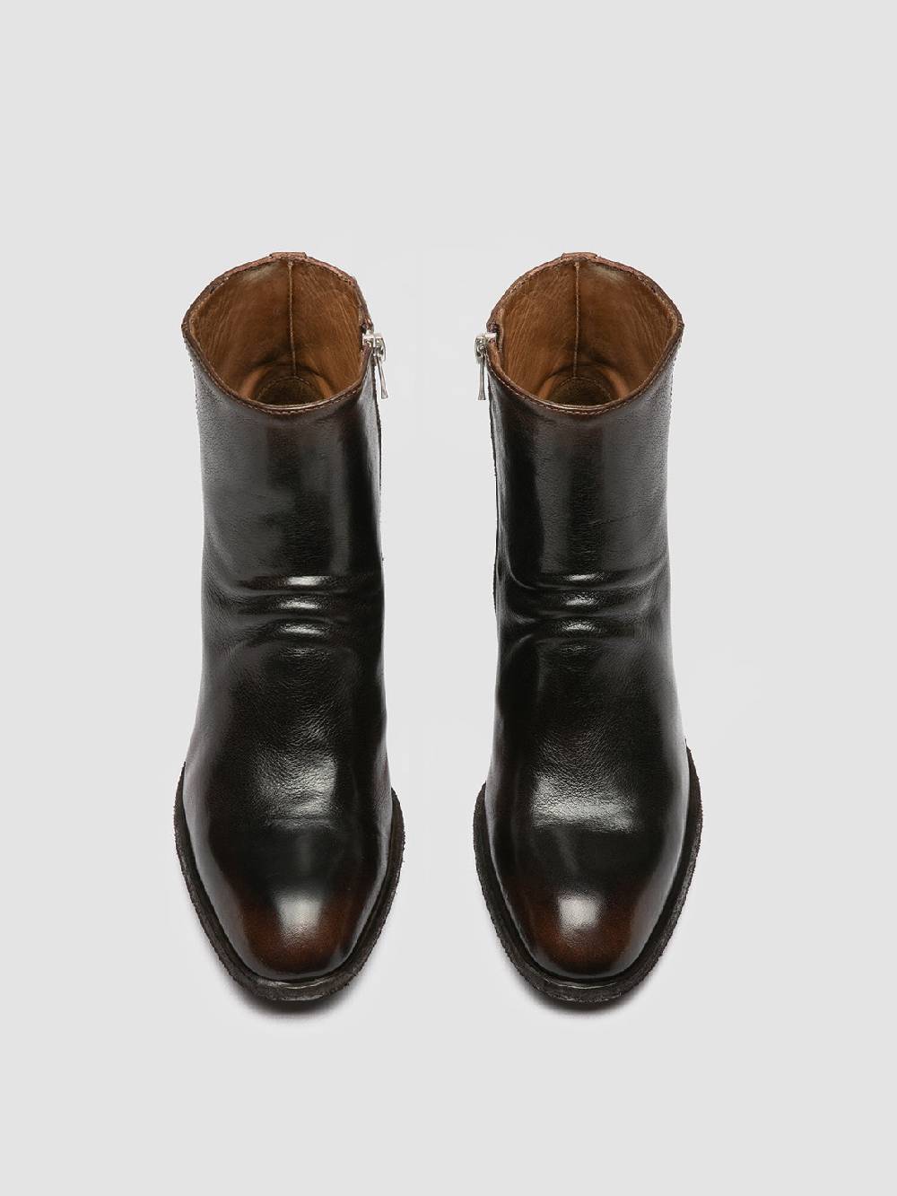 Officine Creative SYDNE 008 Brown Leather Boots Qualità Garantita