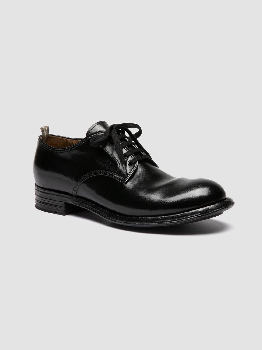 Officine Creative ADMIRAL 001 Derby in Pelle Nera Consegna Veloce