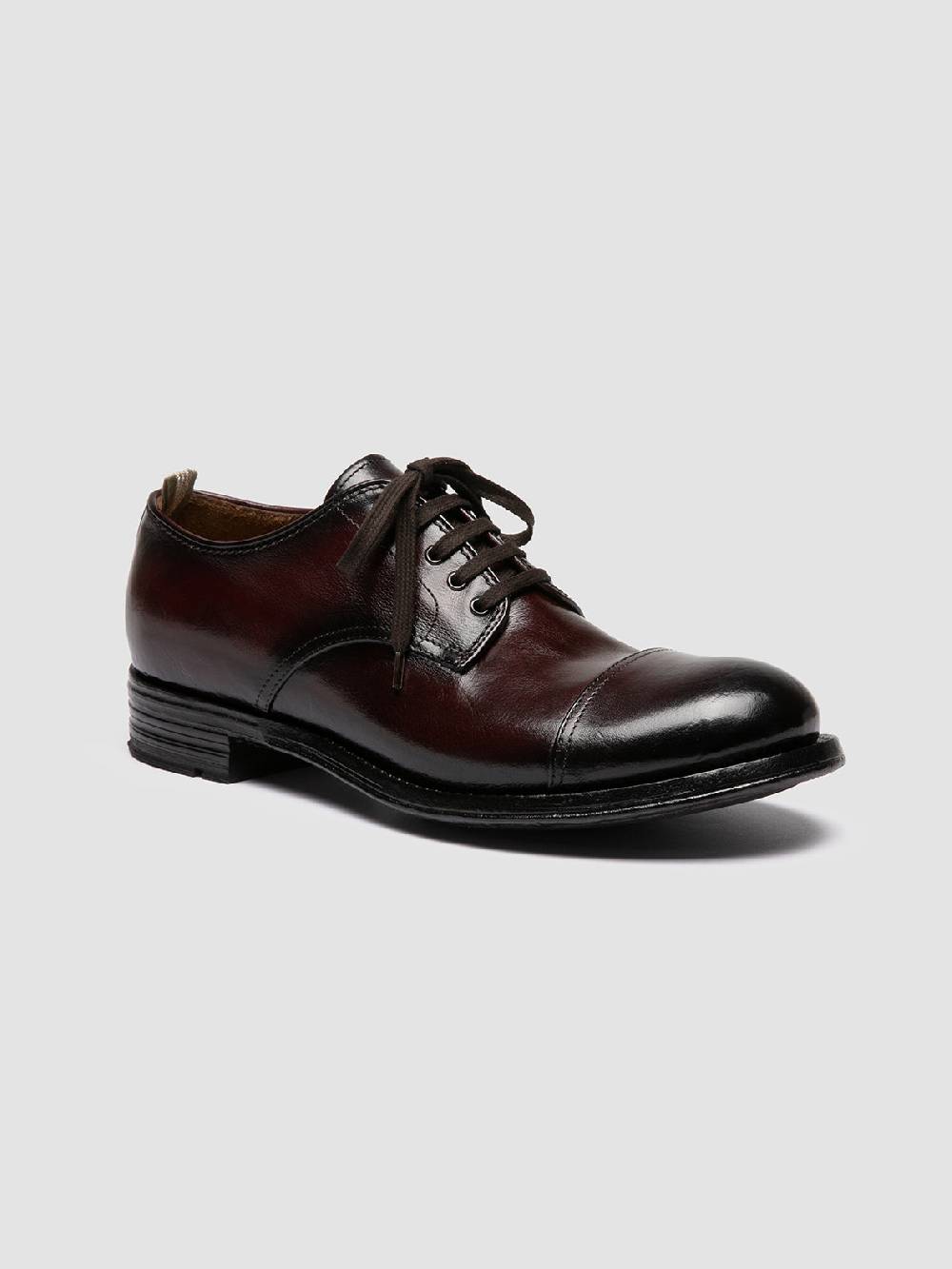 Officine Creative ADMIRAL 002 Derby in Pelle Bordeaux Fino Al -60%