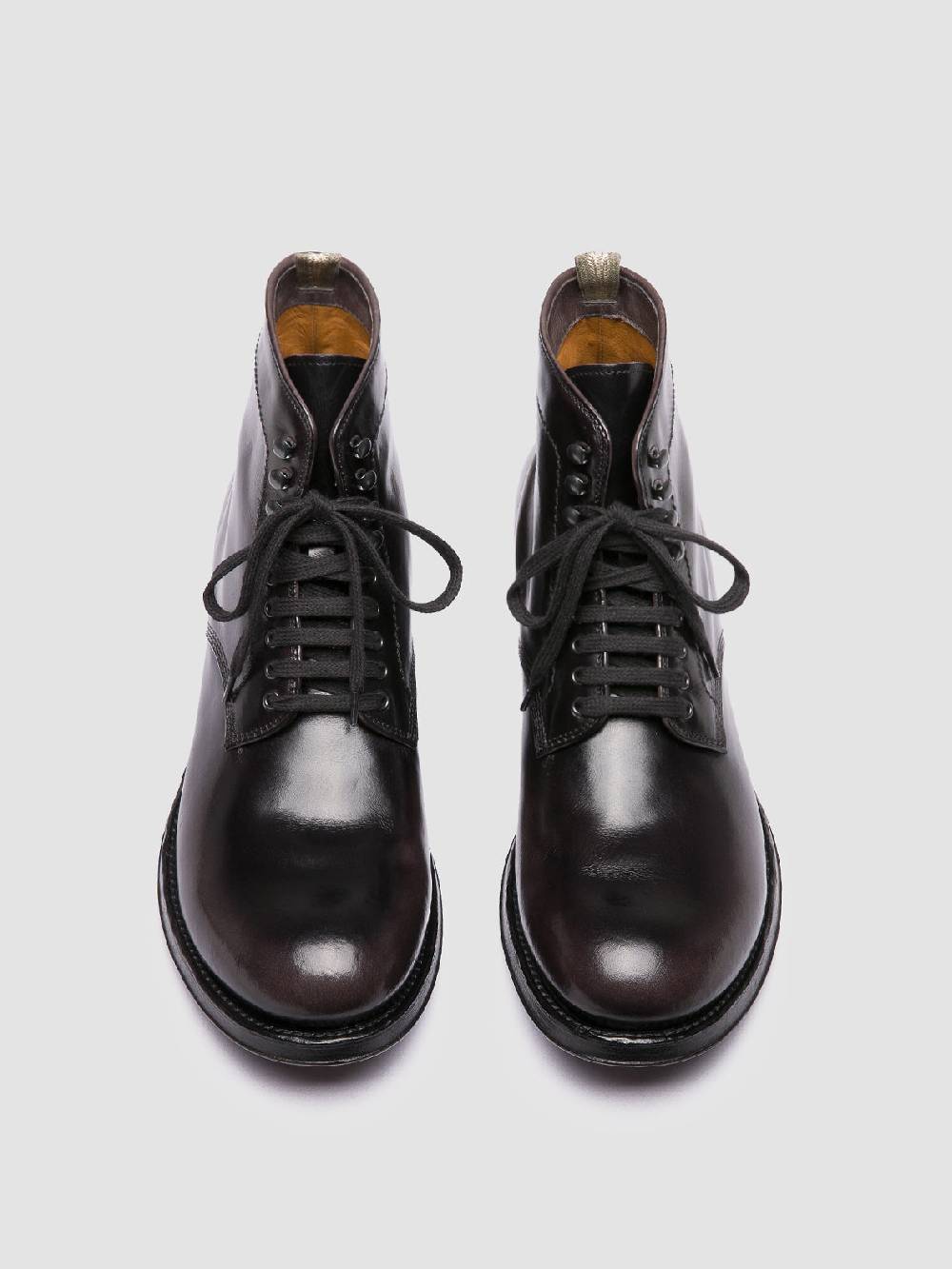 Officine Creative ADMIRAL 004 Stivali Stringati in Pelle Grigia Shopping Online