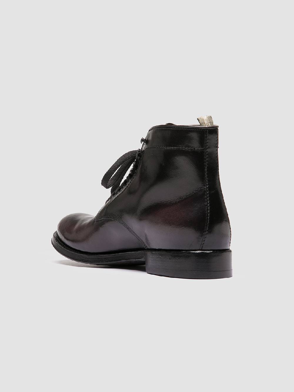 Officine Creative ADMIRAL 004 Stivali Stringati in Pelle Grigia Shopping Online