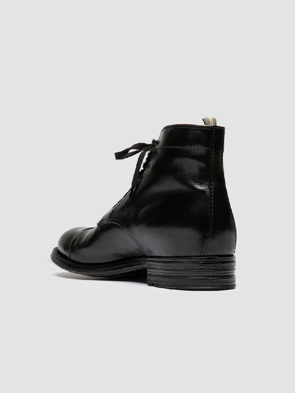 Officine Creative ADMIRAL 005 Stivali Stringati in Pelle Nera Affare Del Giorno