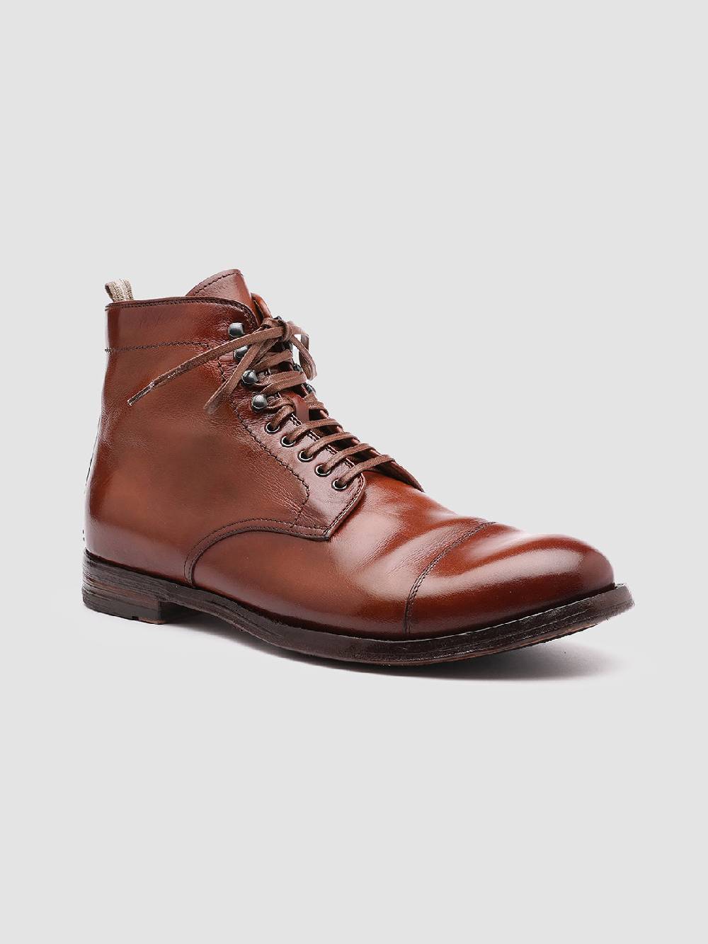 Officine Creative ANATOMIA 016 Stivaletti in Pelle Marrone Outlet