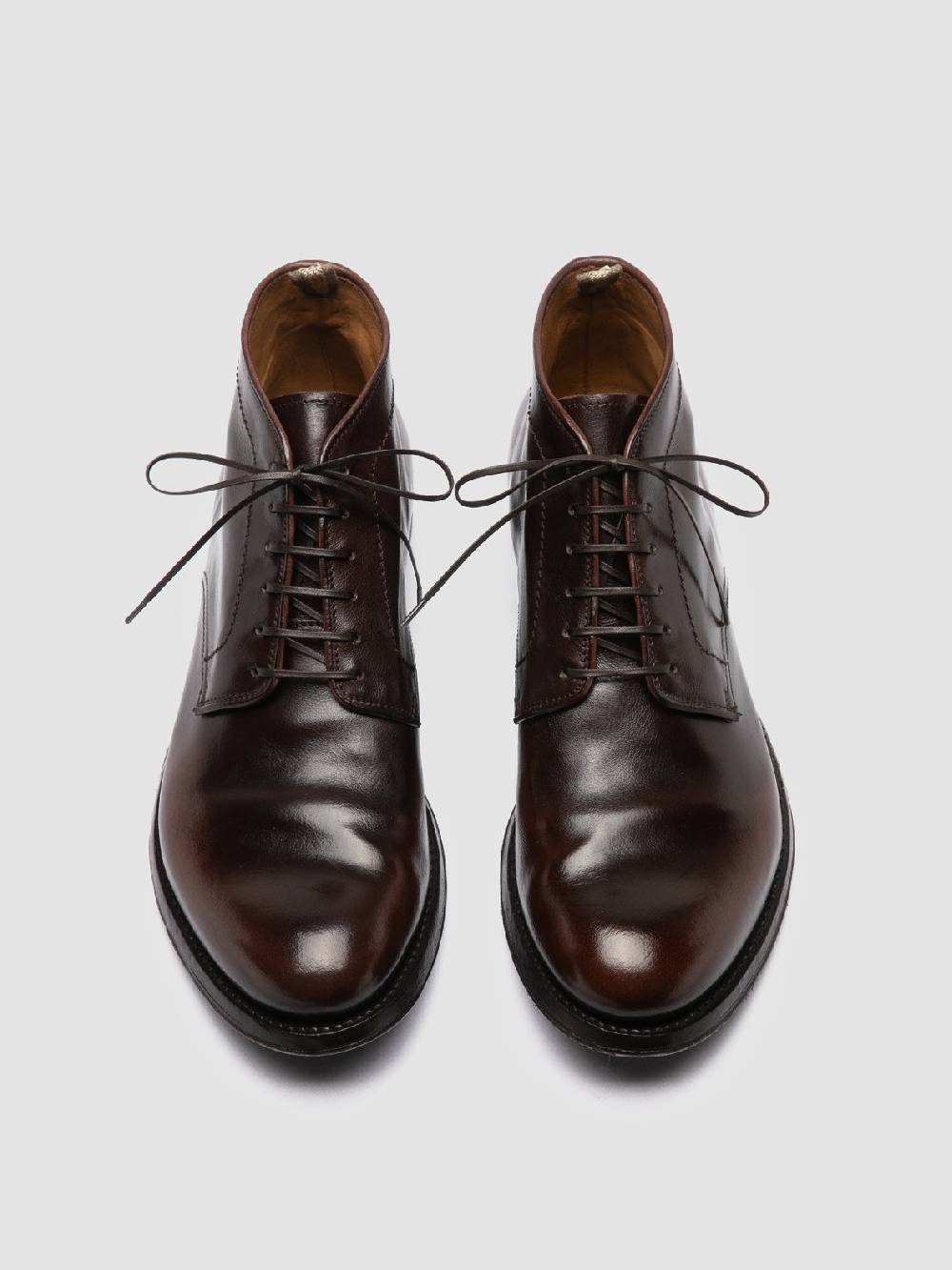 Officine Creative ANATOMIA 88 Stivali Chukka in Pelle Marrone In Saldo