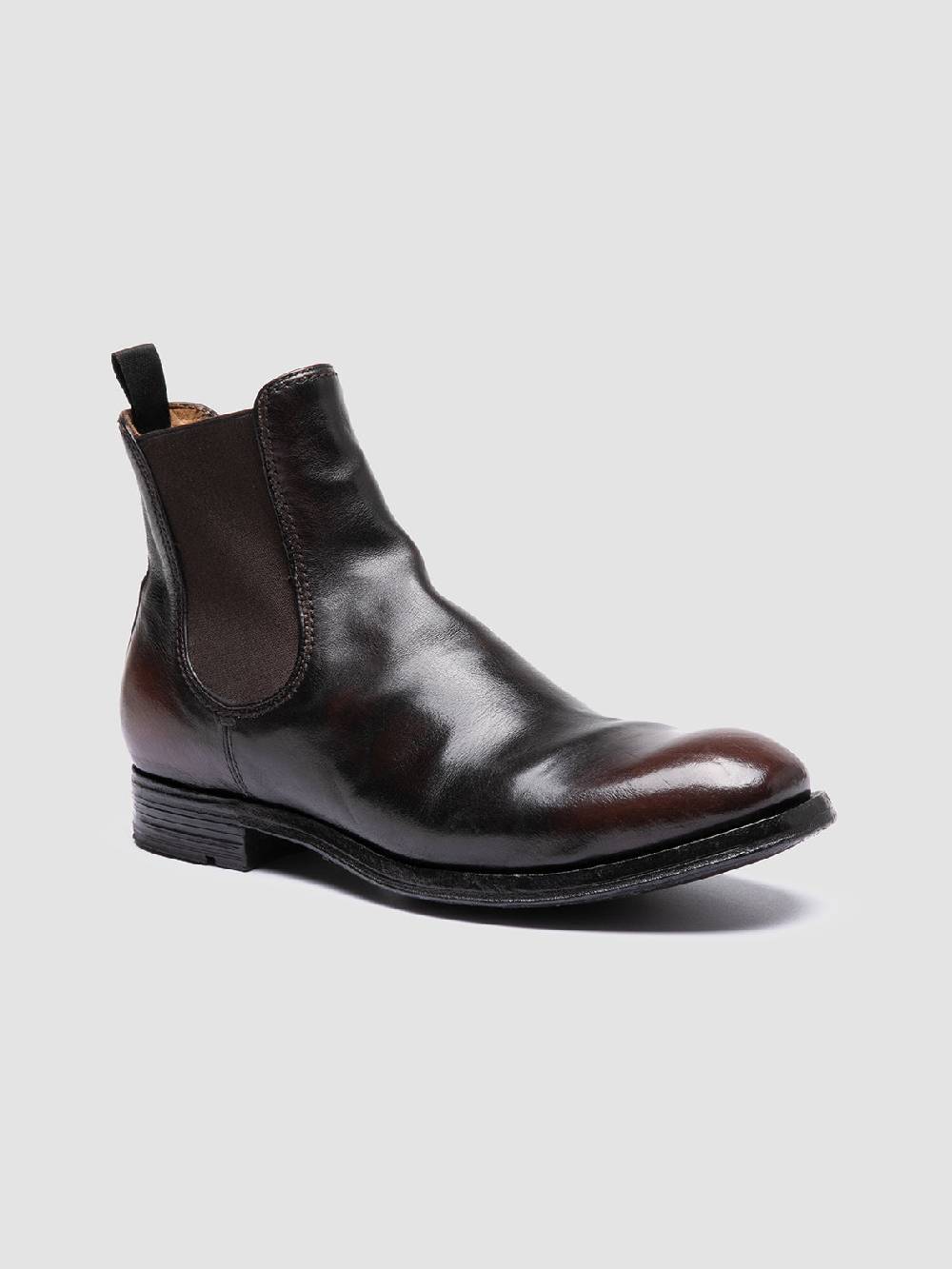 Officine Creative BALANCE 008 Brown Leather Chelsea Boots Italy