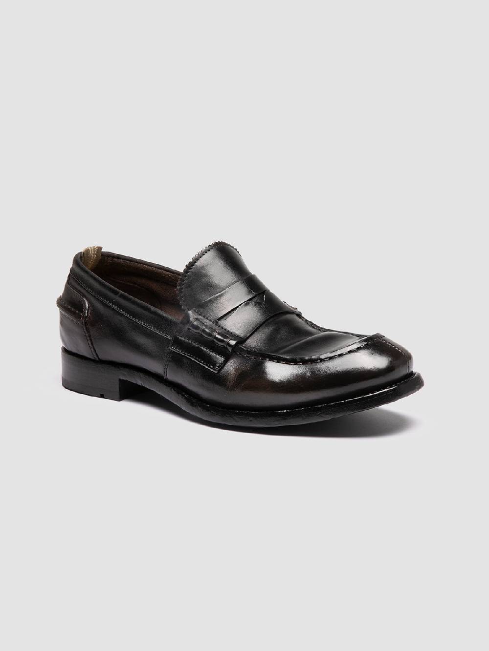 Officine Creative BALANCE 017 Brown Penny Leather Loafers Nuovo