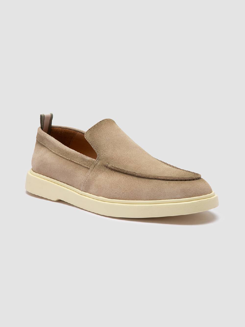 Officine Creative BONES 002 Mocassini in Pelle Scamosciata Beige Promozione