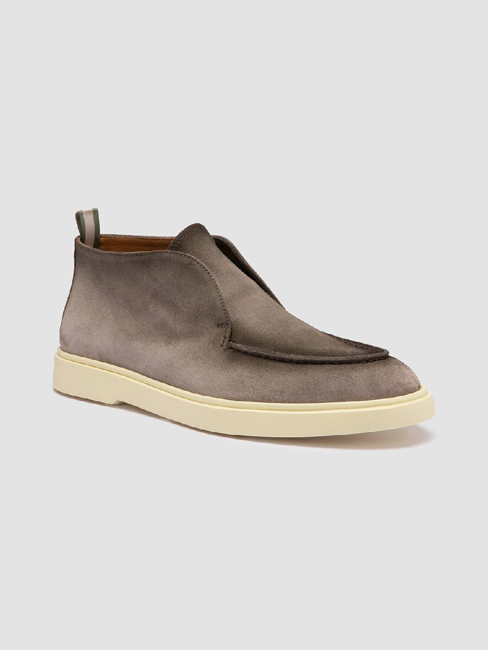 Officine Creative BONES 003 Stivaletti Chukka in Pelle Scamosciata Tortora Negozi Online