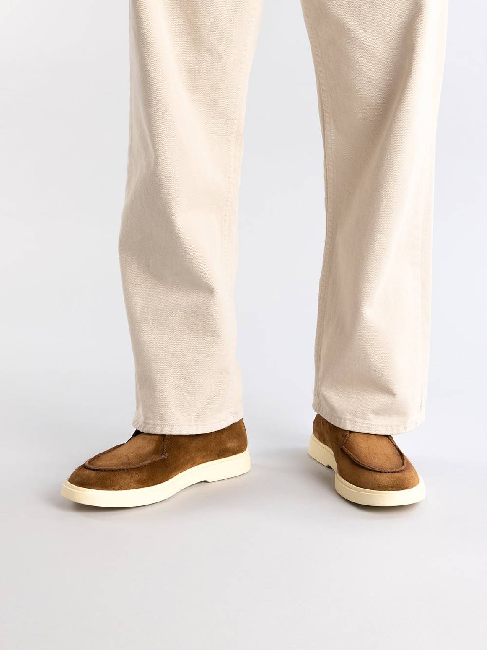Officine Creative BONES 003 Stivaletti Chukka in Pelle Scamosciata Tortora Negozi Online