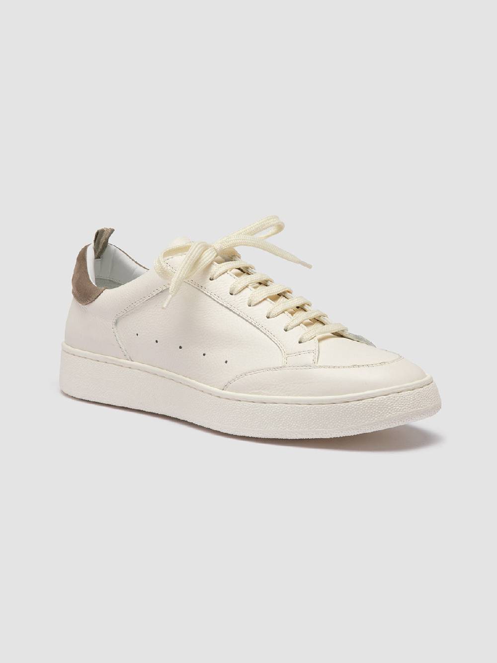 Officine Creative THE DIME 001 Sneaker Basse in Pelle Scamosciata Bianca Promozione Limitata