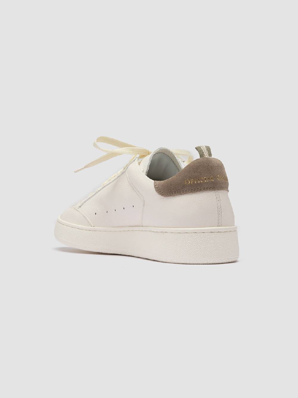 Officine Creative THE DIME 001 Sneaker Basse in Pelle Scamosciata Bianca Promozione Limitata