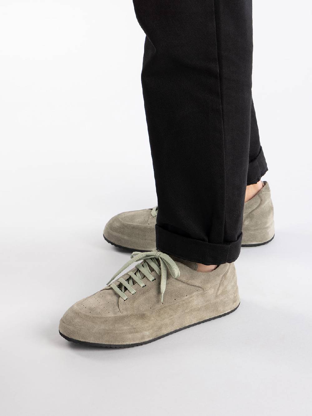 Officine Creative ACE 016 Sneaker in pelle scamosciata Verde Affare Del Giorno