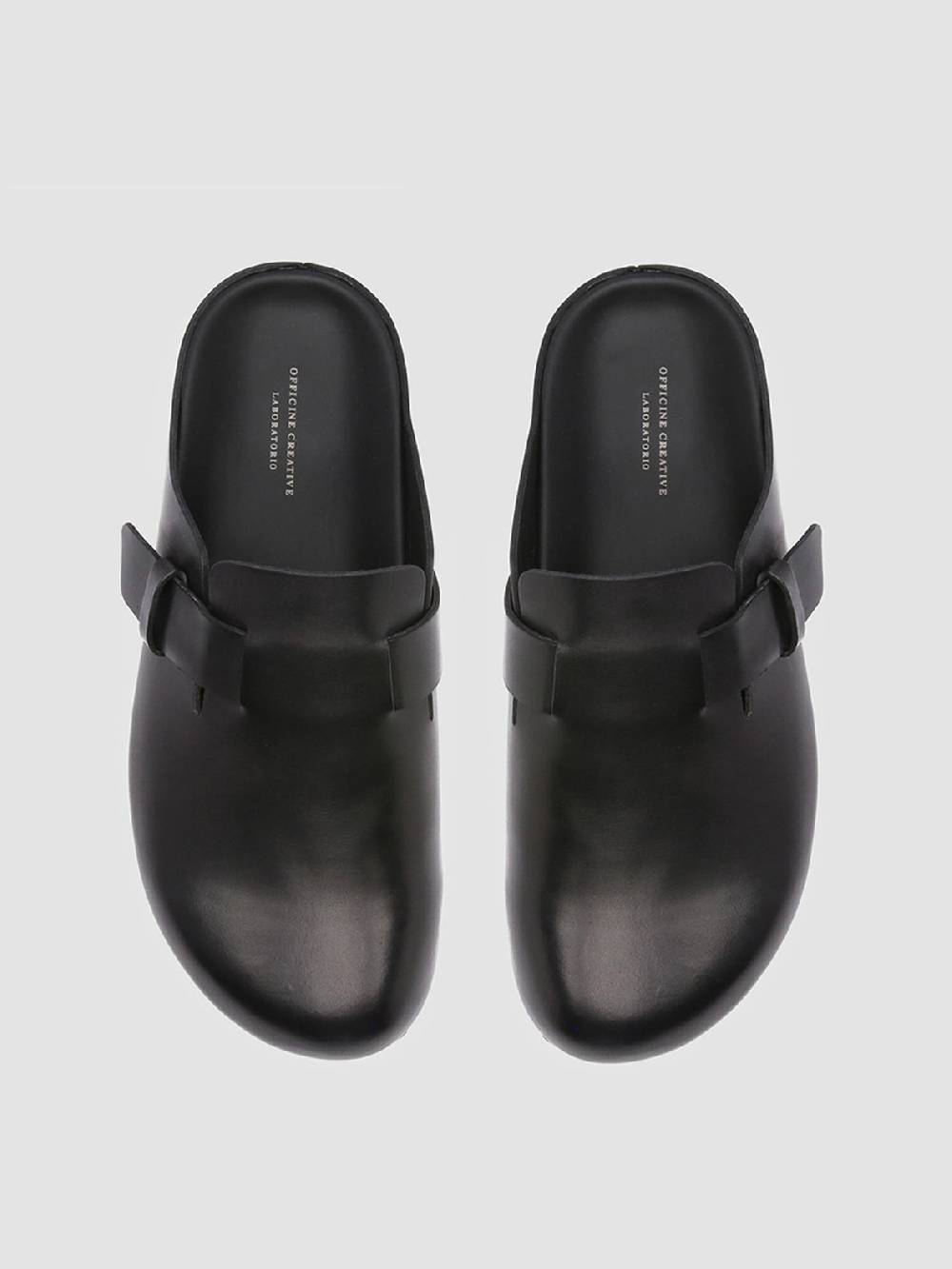 Officine Creative AGORÀ 004 Pantofole in Pelle Nera Presa
