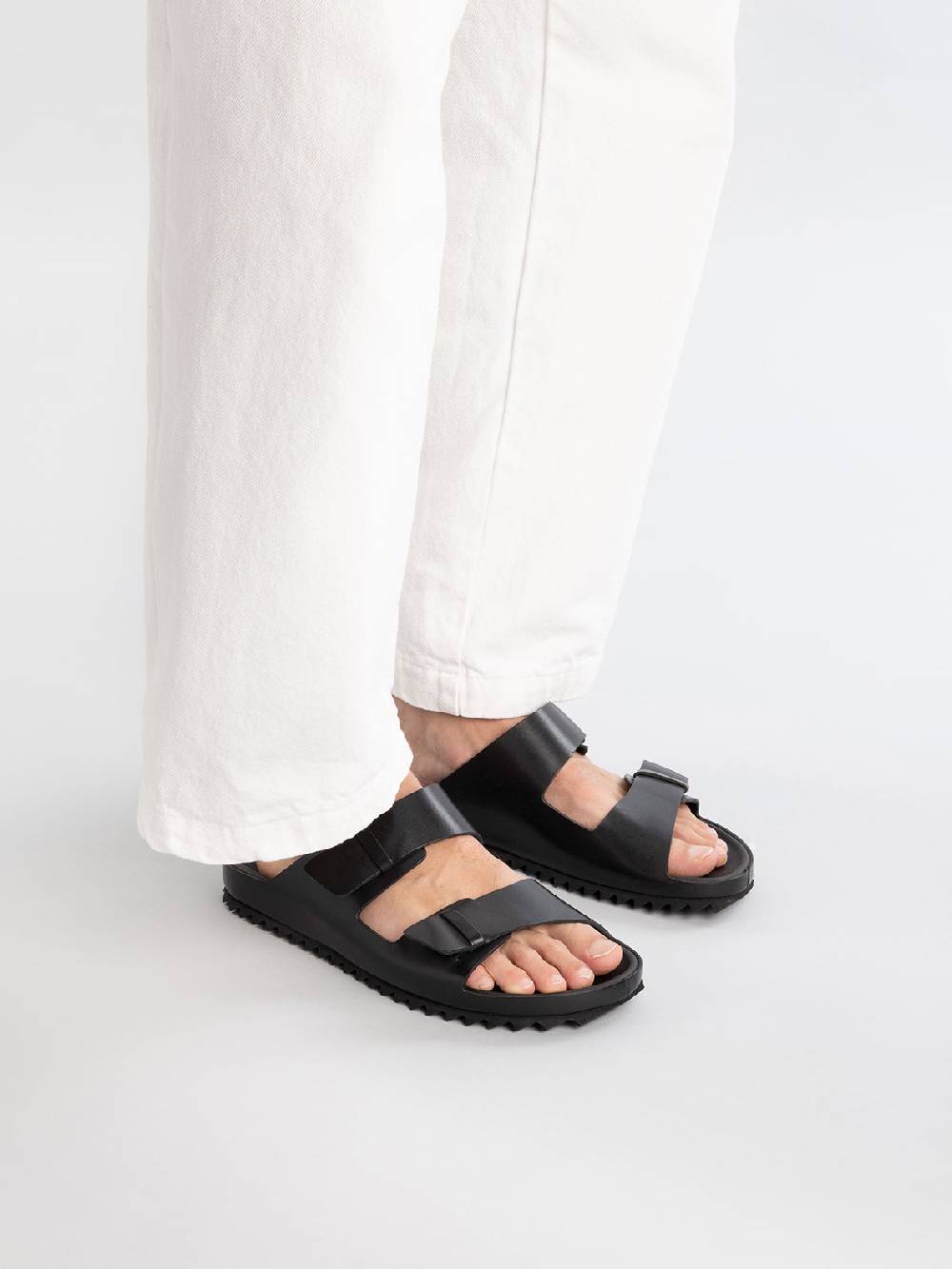 Officine Creative AGORA' 002 Sandali in Pelle Nera Sconto