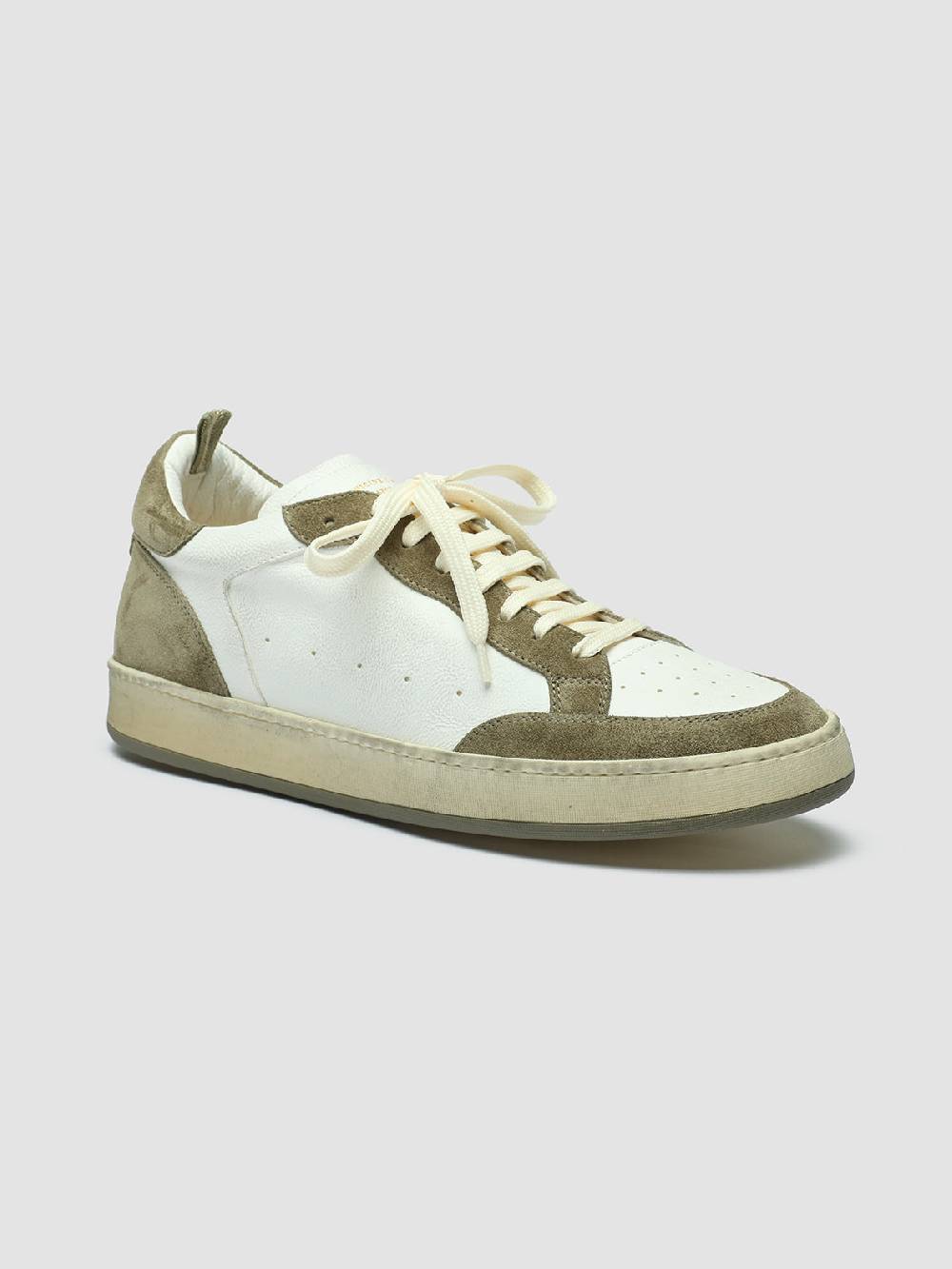 Officine Creative MAGIC 001 Sneakers in Pelle e Camoscio Bianco Vendita Economica