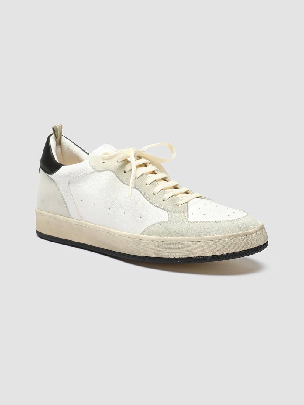 Officine Creative MAGIC 001 Sneakers in Pelle e Camoscio Bianco Saldi Di Fabbrica
