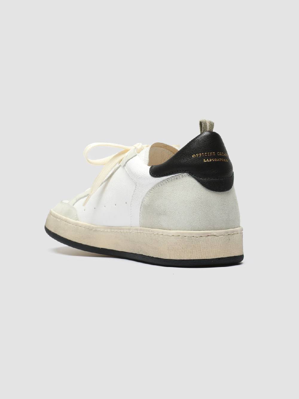Officine Creative MAGIC 001 Sneakers in Pelle e Camoscio Bianco Saldi Di Fabbrica