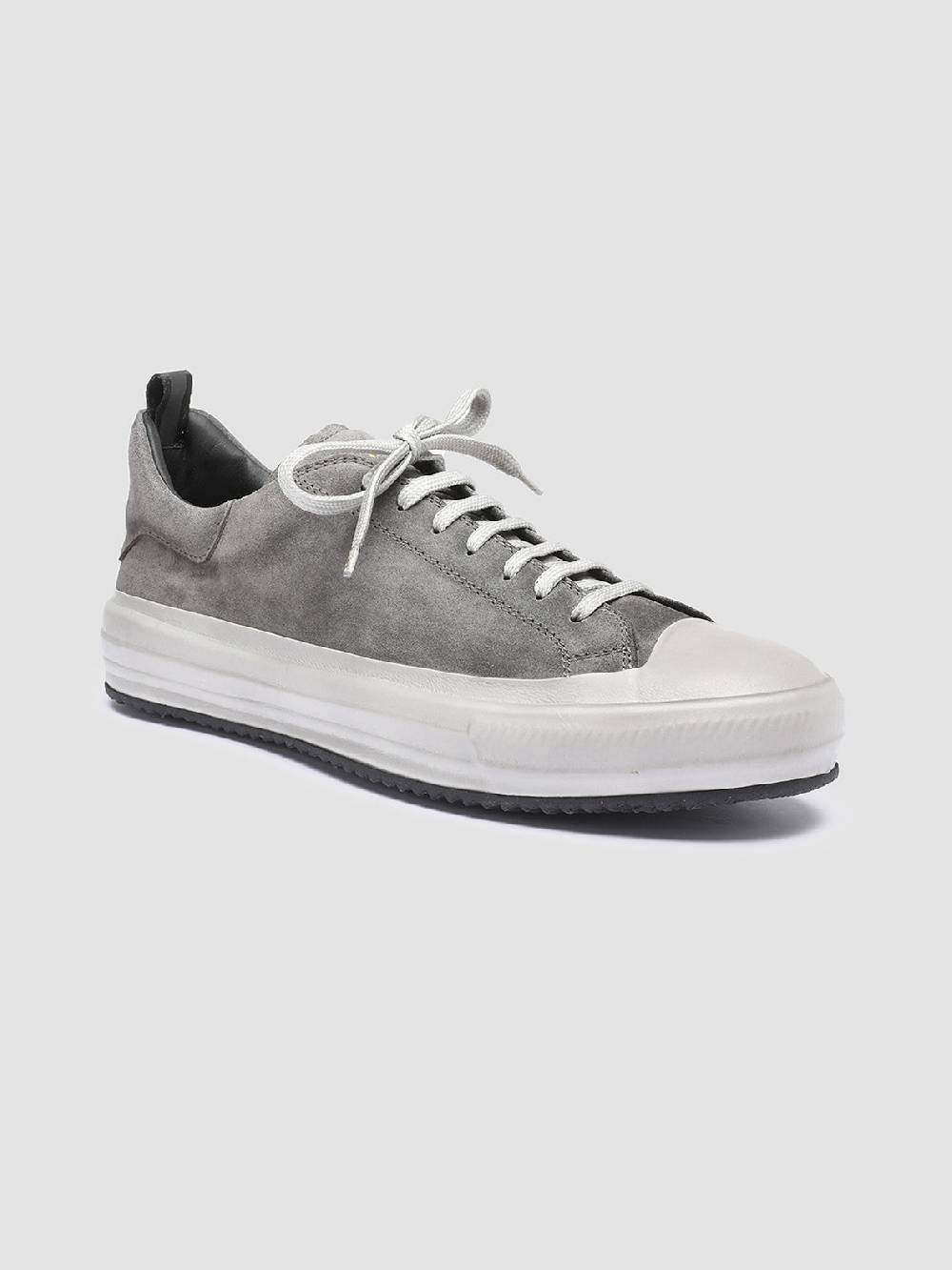 Officine Creative MES 009 Sneakers in Pelle Scamosciata Grigia In Saldo