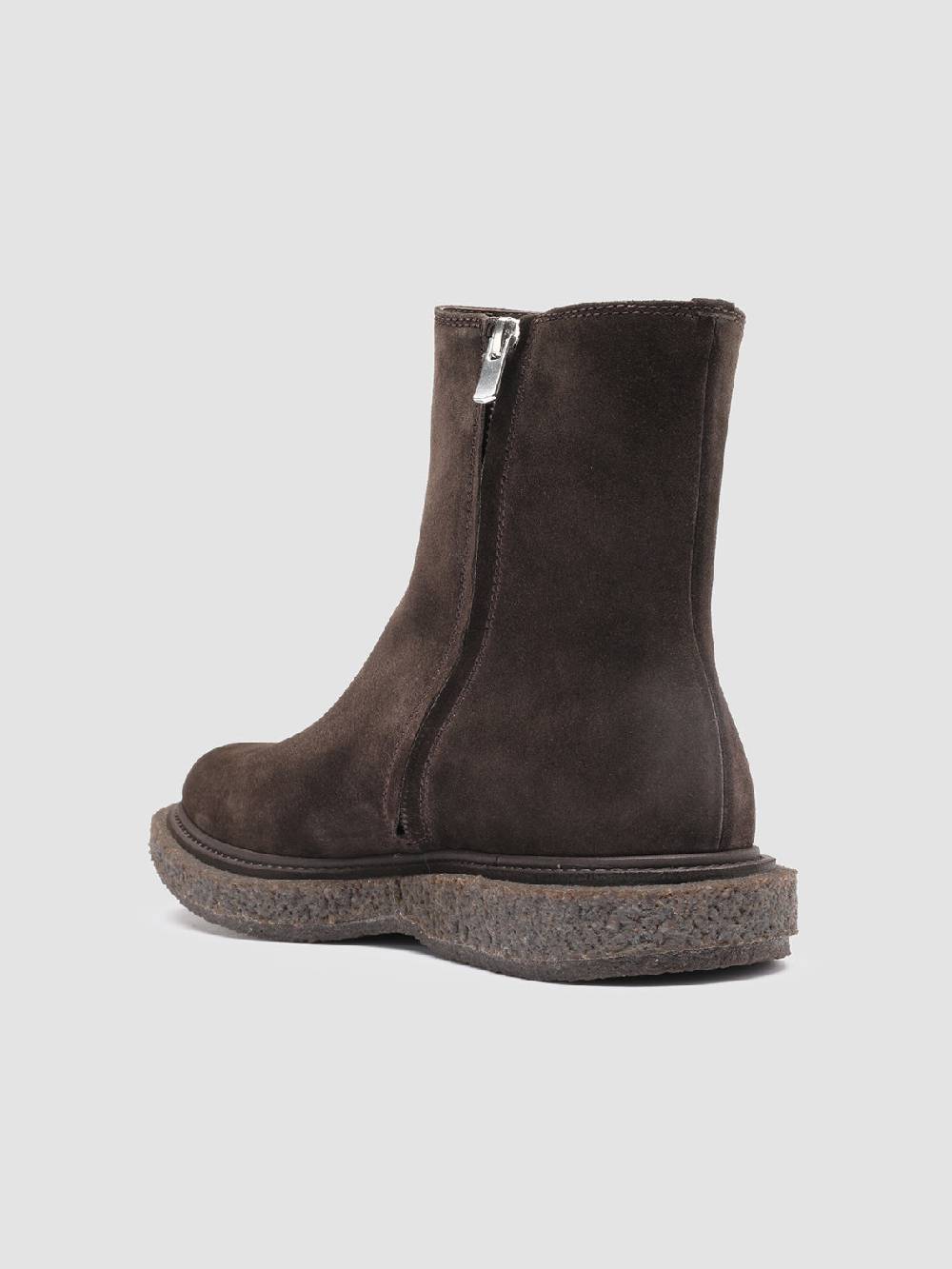 Officine Creative BULLET 009 Stivaletti con Zip in Pelle Scamosciata Marrone In Linea
