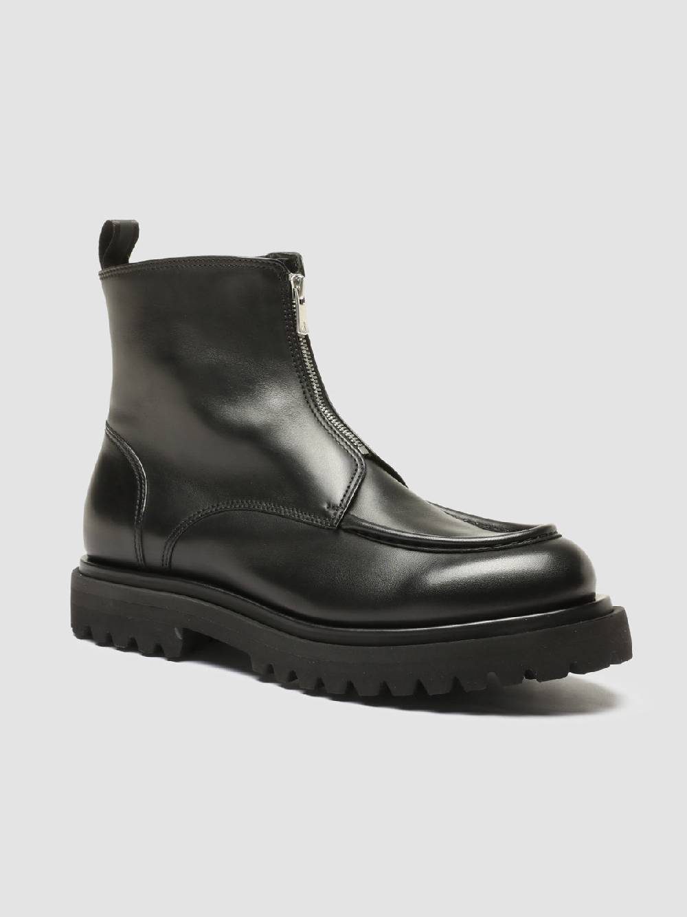 Officine Creative EVENTUAL 018 Stivali Zip in Pelle Nera Vendita