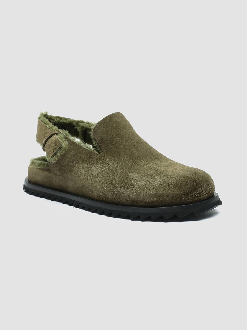 Officine Creative INTROSPECTUS 004 Sandali con Cinturino in Camoscio Verde Promozione