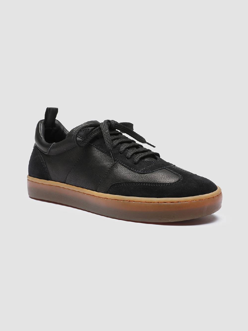 Officine Creative KOMBINED 001 Sneakers in Pelle Nera con Suola in Lattice Qualità Garantita