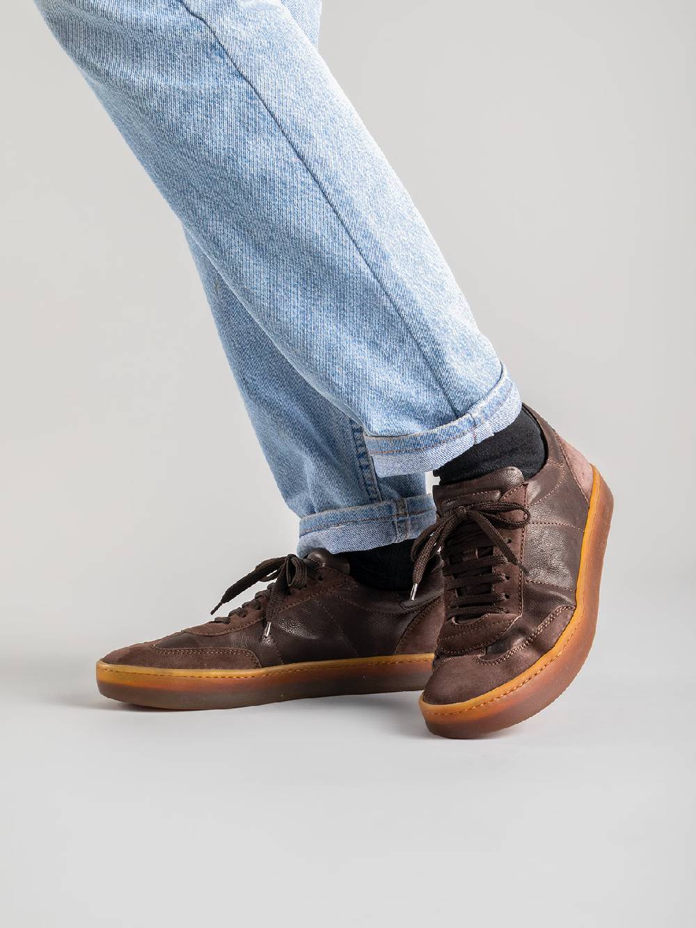 Officine Creative KOMBINED 001 Sneakers in Pelle Nera con Suola in Lattice Qualità Garantita